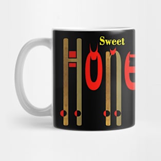 Sweet Honey Gold Typographic Design Mug